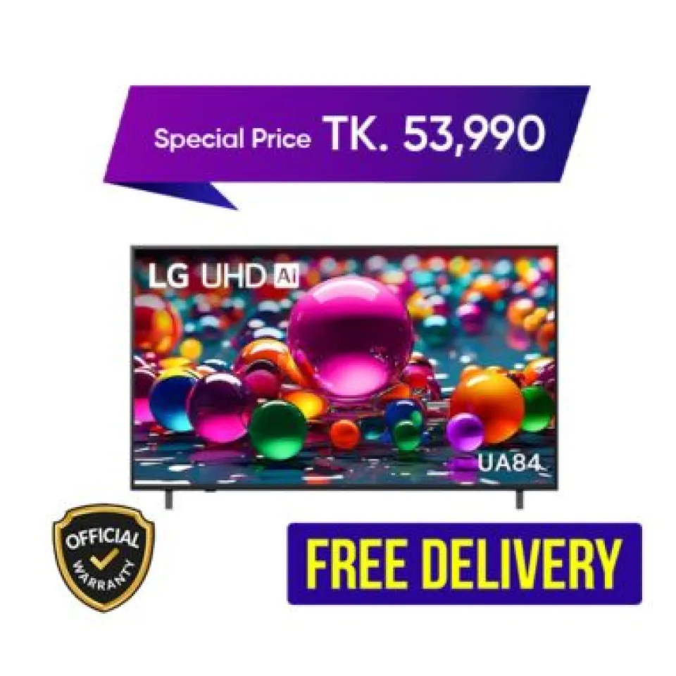 LG UA84 UHD AI 43 Inch 4K Smart TV (43UA8450PSA)