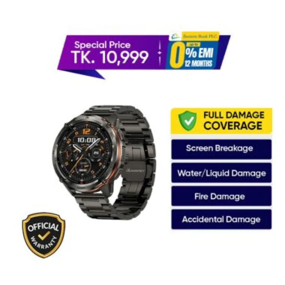 KOSPET TANK T3 ULTRA 2 Bluetooth Calling Smart Watch (Special Edition) with Free Silicon Strap
