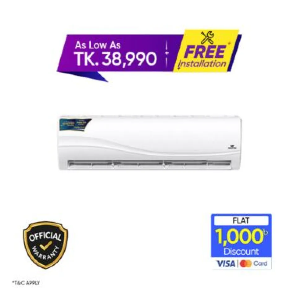 Walton 1 Ton Riverine Prime Intelligent Inverter Air Conditioner (WSI-RIVERINE (PRIME)-12J)