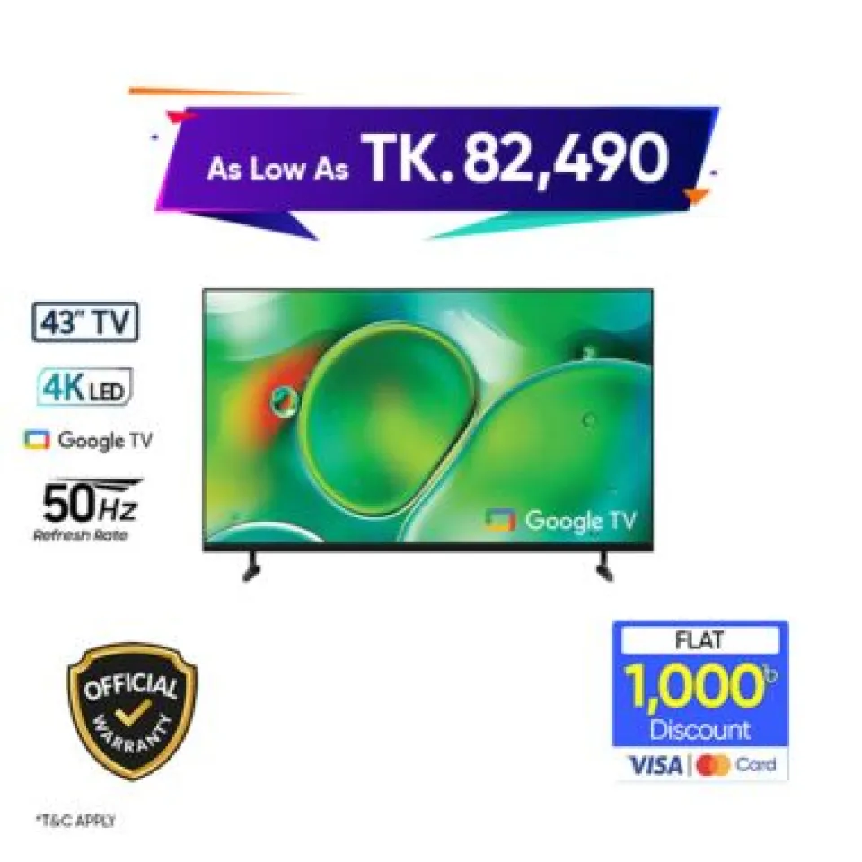 Sony Bravia 2 43 Inch LED 4K Smart Google TV (K-43S20M2)