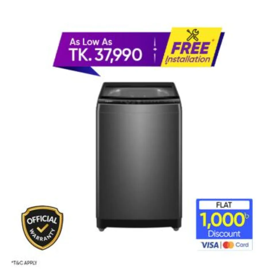 Haier 10Kg Top Load Automatic Washing Machine (HWM100-316S6)-Starry Silver